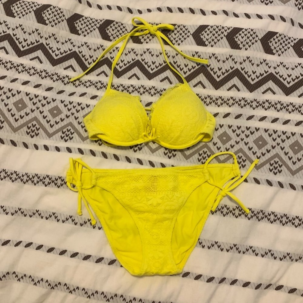 Victoria's Secret Yellow Bikini Set - Size 34A/S